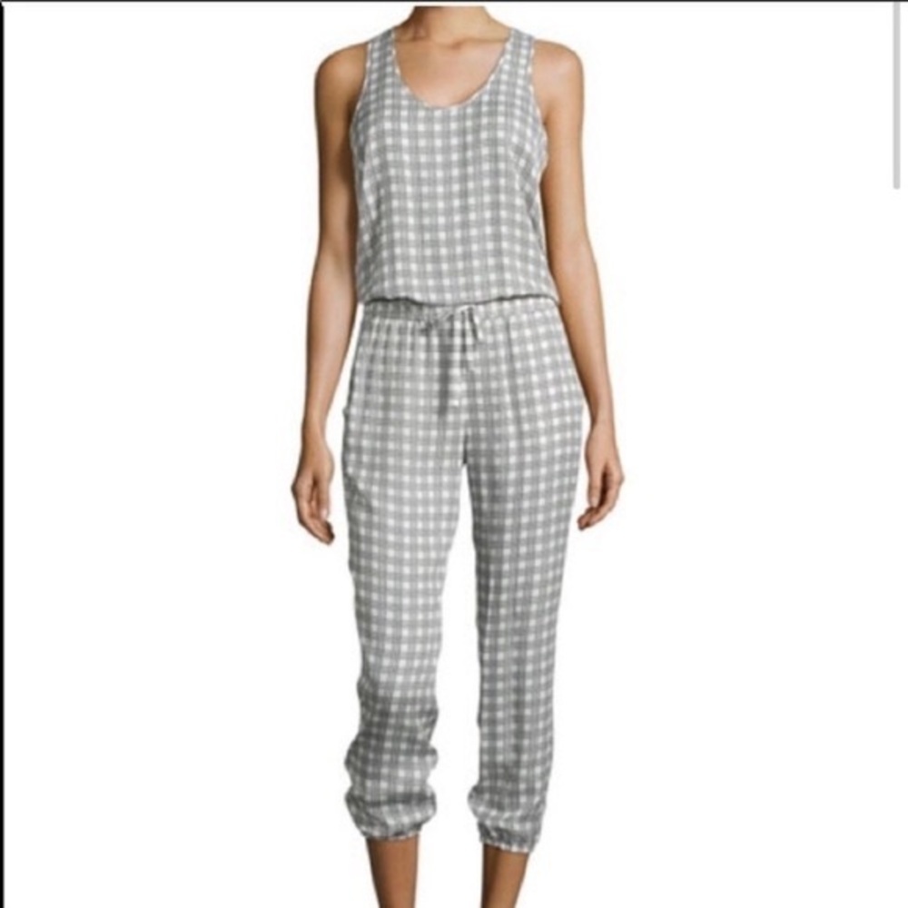Theory Loretan Plaid Jumpsuit
